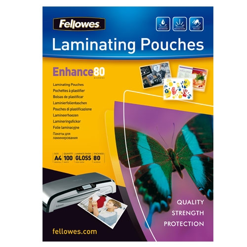 Плівка для ламінування глянцева А4 Fellowes 80мкм (100шт/пак) - Фото 1
