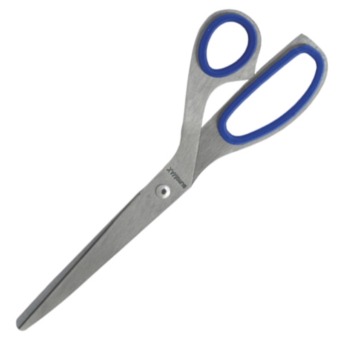 Ножиці 20см Economix суцільнометалеві з гумовими вставками - Фото 1