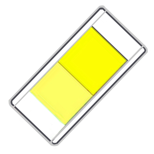 Закладки пласт. POP-UP NEON 45x25мм 50 арк. жовтий, BM.2309-08 - Фото 1