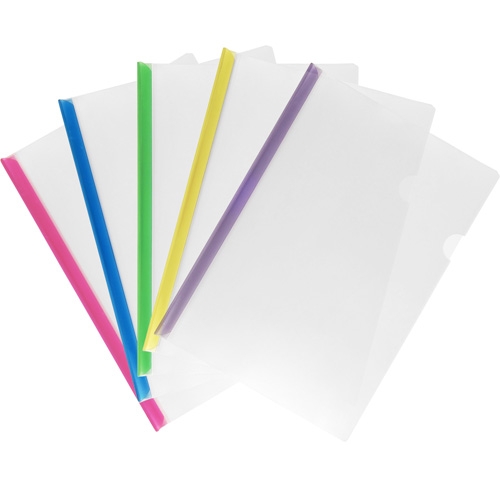 Швидкозшивач пласт. з планкою А4 Axent 10мм асорті (8шт/пак) - Фото 1