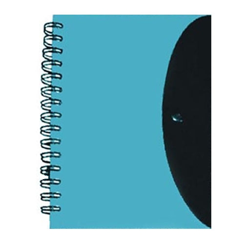 Блокнот пласт. на кнопці А5 пруж. збоку 96арк. клітинка асорті - Фото 1