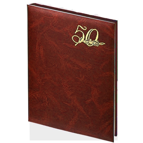 Папка адресная 50 лет А4 бордовая - Фото 1
