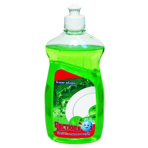 Засіб для миття посуду Чистюня, Зелене яблуко1000мл - Фото 1