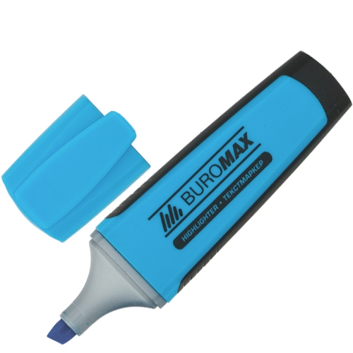 Маркер текст. Buromax блакитний клинопод. 2-4мм BM.8900 - Фото 1