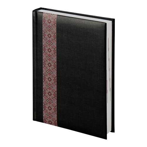 Щоденник 2016 кишеньк. Графо чорний укр орнамент - Фото 1