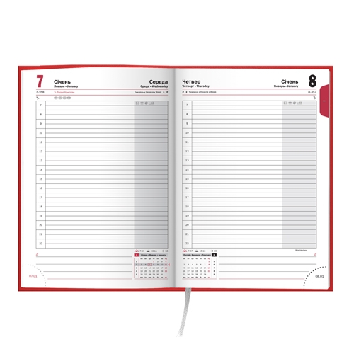 Щоденник 2016 Стандарт Miradur з/т яскраво-червоний - Фото 2
