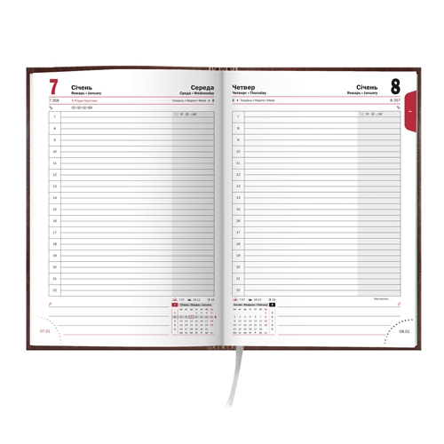 Щоденник 2016 Стандарт Графо бордовий - Фото 2