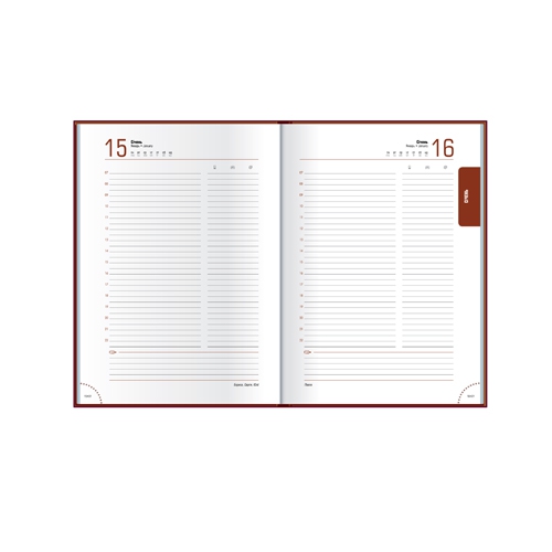 Щоденник напівдат. А5 VIVELLA б/т червоний - Фото 2