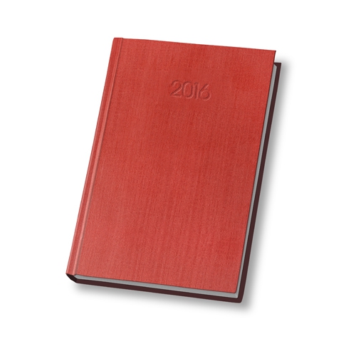 Щоденник 2016 кишеньк. ТЕКСТИЛЬ слп/т червоний - Фото 1