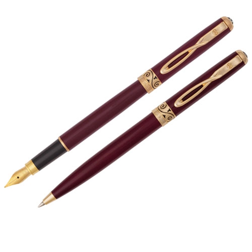 Набір ручка кульк. та перова Regal в оксам. футл. - Фото 1