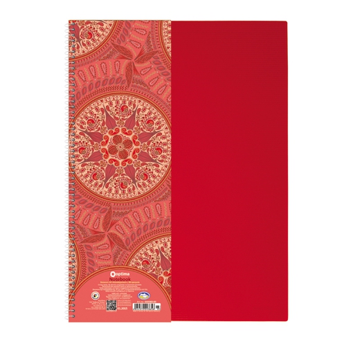 Блокнот Kaleidoscope пласт. А4 пруж. збоку 80 арк. в клітинку асорті - Фото 2