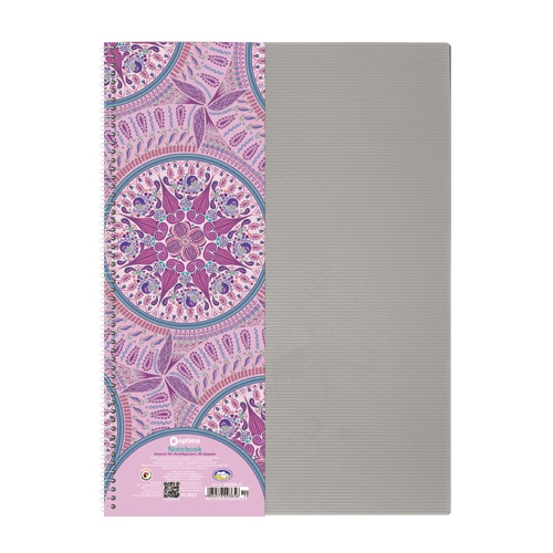 Блокнот Kaleidoscope пласт. А4 пруж. збоку 80 арк. в клітинку асорті - Фото 4