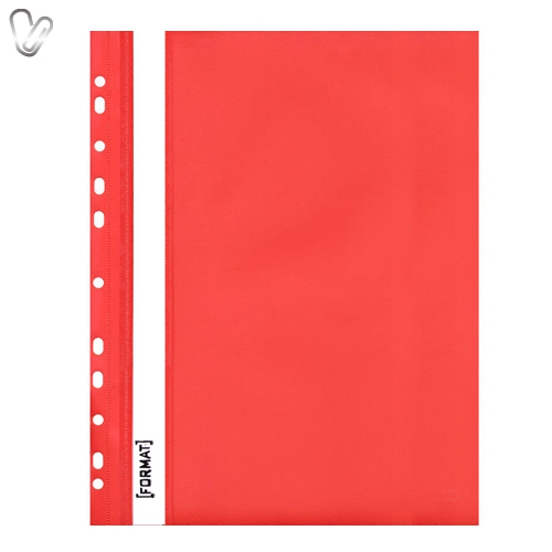 Швидкозшивач п/е А4 Format червоний - Фото 1