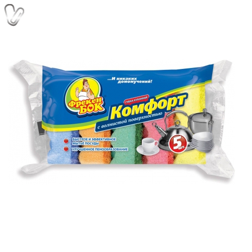 Губка кухона Комфорт ФБ (5шт./пак.) - Фото 1