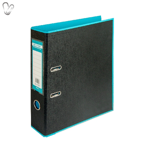Папка-реєстратор двостор. Buromax STYLE 7cм А4 голуба/чорна - Фото 1