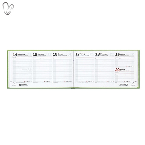 Щотижневик 2018 карман. Denim срб/ фісташковий - Фото 2