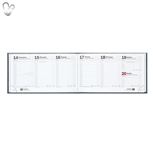 Щотижневик 2018 карман. Denim срб/ сірий - Фото 2