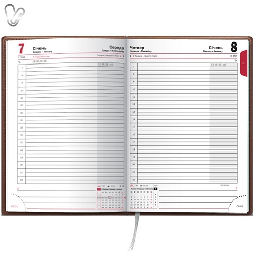 Щоденник 2018 Стандарт LaFontaine слп/т коньячний - Фото 2