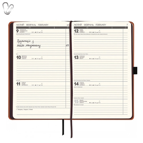 Щотижневик 2018 Смарт Strong червоний, чорний зріз - Фото 2