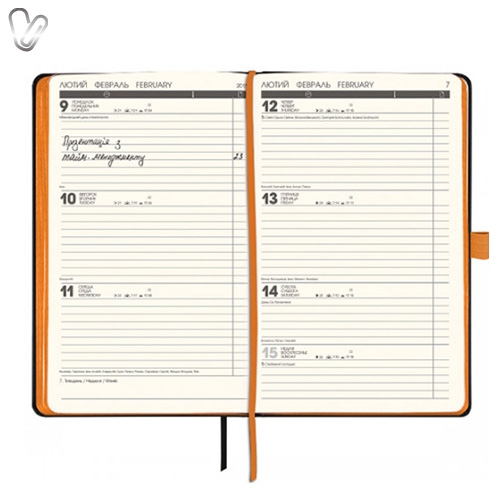 Щотижневик 2018 Смарт Strong чорний, помаранчевий зріз - Фото 2