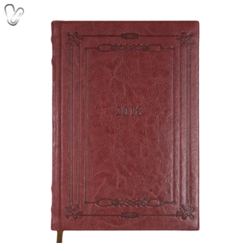 Щоденник 2018 Стандарт Saga слп/т темно-коричневий, золочення зрізу - Фото 1