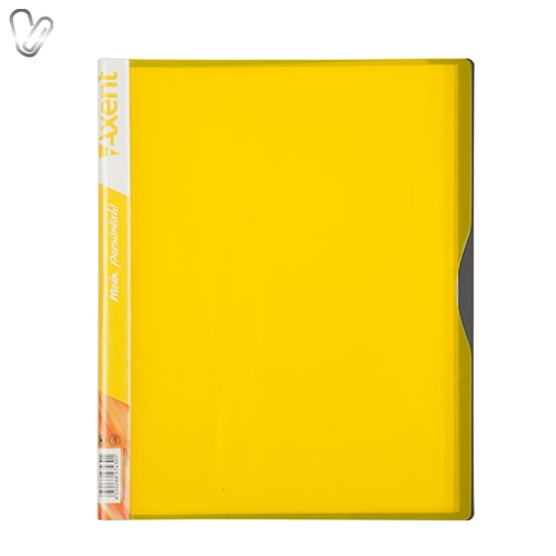 Папка з 40 файлами А4 жовта Axent 1140-08-A - Фото 1