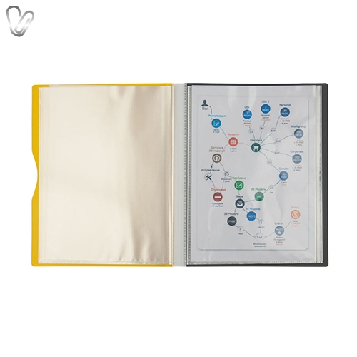 Папка з 40 файлами А4 жовта Axent 1140-08-A - Фото 2