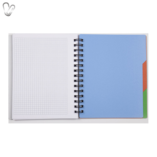 Блокнот картон. А5, пруж. збоку, з розділ., 120 арк., клітинка, Axent Aquarelle - Фото 3