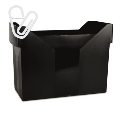 Картотека для підвісних файлів, пластик, чорна - Фото 1