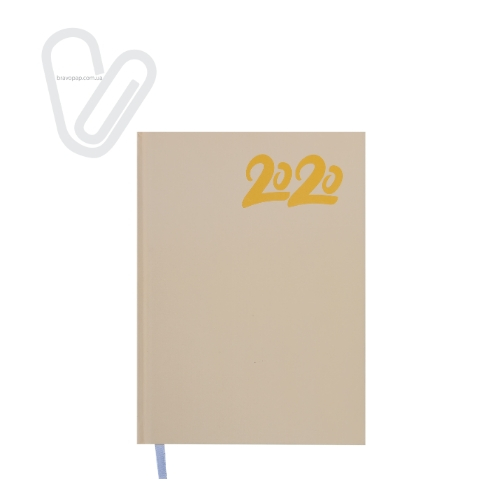 /Щоденник дат. 2020 CRAYON, A5, 336 стор., жовтий - Фото 1