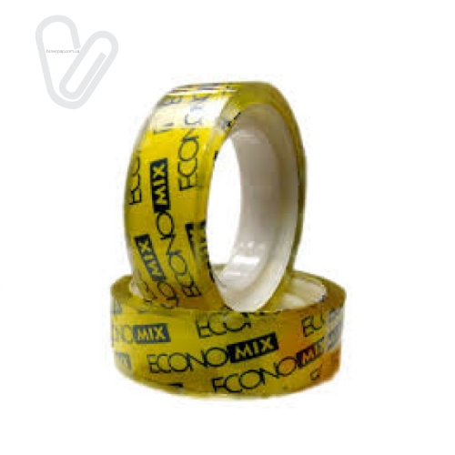 Стрічка клейка  Economix, прозора, 19мм*10м - Фото 1