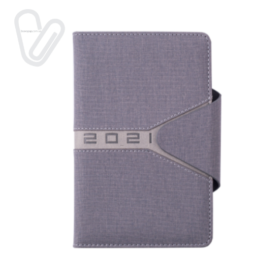 Щоденник датов. 2022 NAVIGATOR, A6, сірий, штучна шкіра/поролон - Фото 1