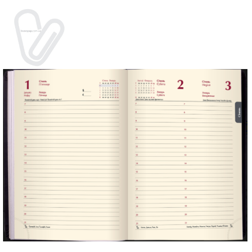 Щоденник датов.2022 TWEED, L2U, A5, помаранчевий, штучна шкіра - Фото 6