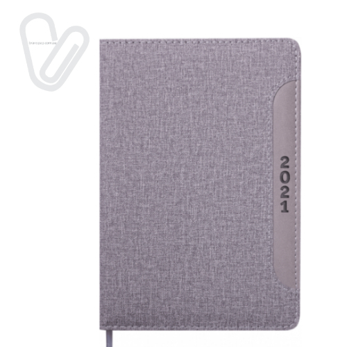 Щоденник датов.2022 LIGA, L2U, A5, сірий, штучна шкіра/поролон - Фото 1
