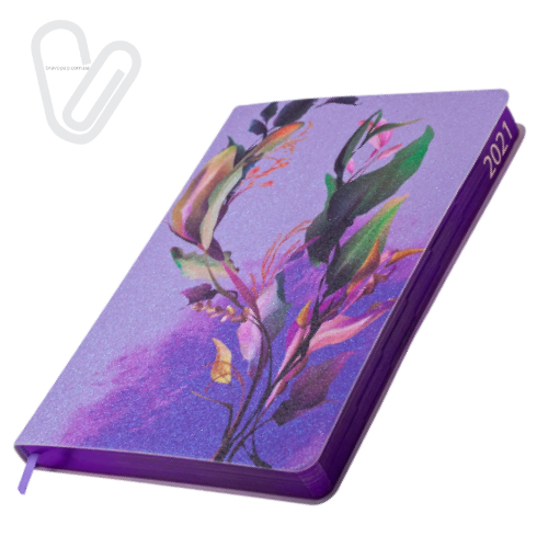 Щоденник датов. 2021 CHERIE, A5, сливовий, штучна шкіра - Фото 2