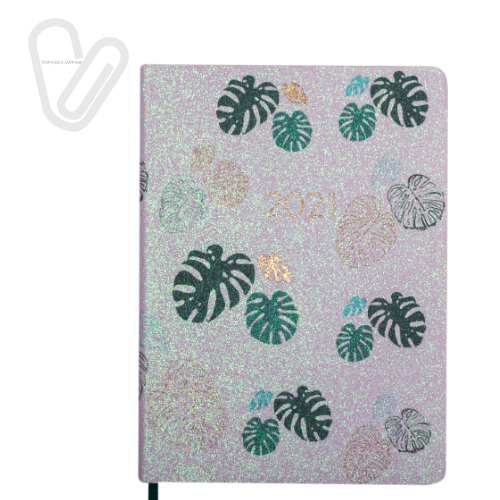 Щоденник датов. 2021 CHERIE, A5, білий, штучна шкіра - Фото 1