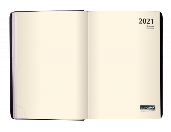 Щоденник датов. 2021 STAR, A5, золотий, штучна шкіра - Фото 1