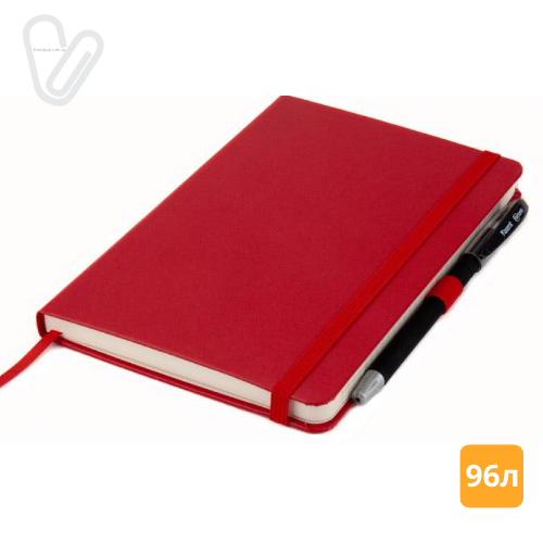 Блокнот 125*195 96л клітинка Partner червоний  - Фото 1