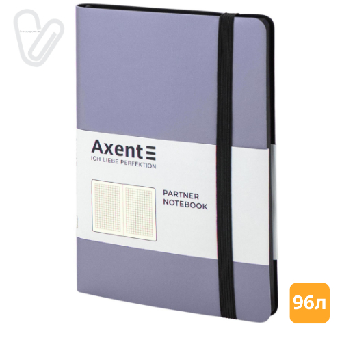 Блокнот 125*195 96л клітинка Partner Soft срібний - Фото 2