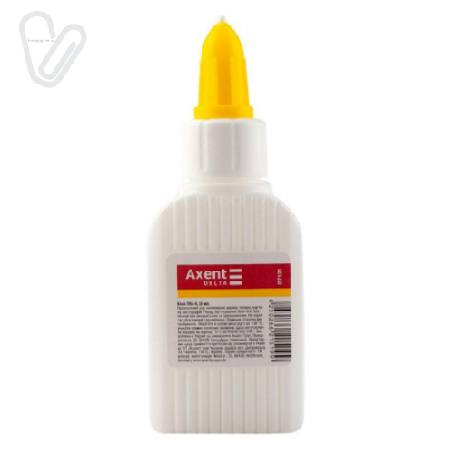 Клей ПВА 50мл з ковпачком-дозатором, Axent by Delta - Фото 1