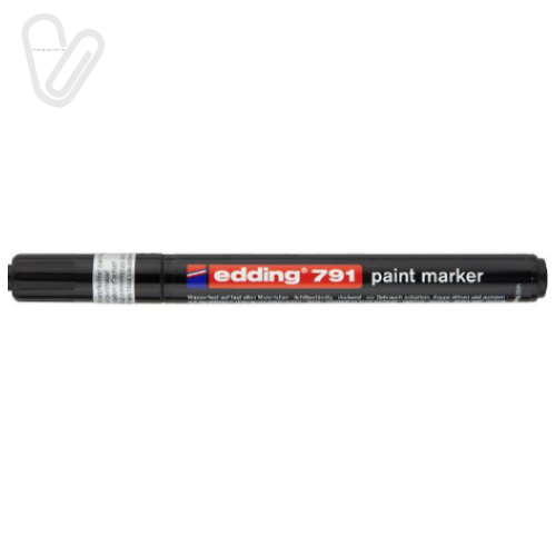 Маркер лаковий Edding 1-2мм чорний Paint Е-791 - Фото 1