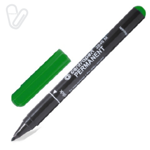 Маркер перманентний Centropen 1мм зелений 2846 - Фото 1