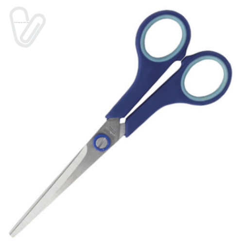 Ножиці 17см Buromax з гумовими вставками - Фото 1