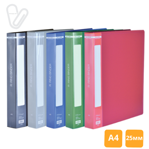 Папка на 2 кільця 25мм А4, асорті  - Фото 1