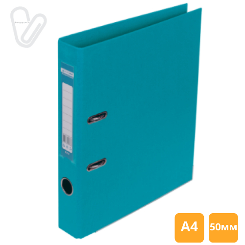 Папка-реєстратор А4 двост. 5 см, блакитний ELITE - Фото 1