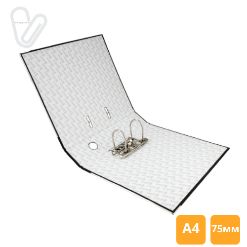 Папка-реєстратор одностор. 7,5cм А4 чорна, D1714-01C - Фото 1