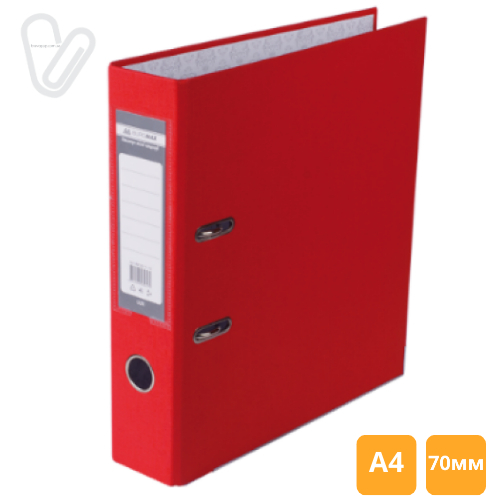 Папка-реєстратор одностор. Buromax 7cм А4 червона - Фото 1