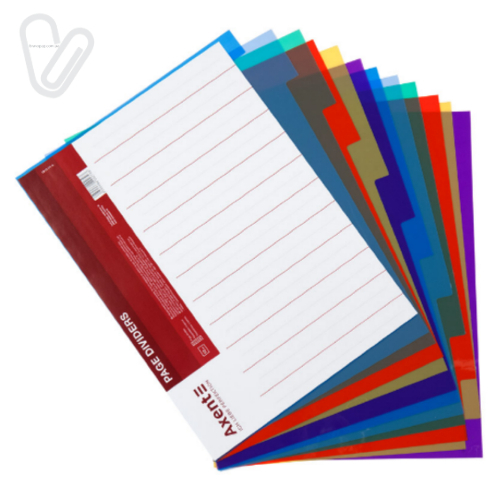 Розділювач пласт. А4 12 кольор. Axent Axent 1912-01-A - Фото 1