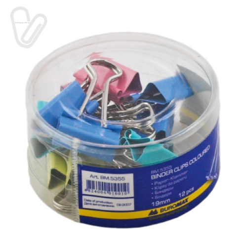 Зажими 19мм кольор. (12шт./пак.) - Фото 2