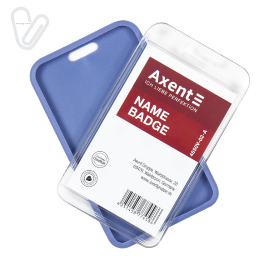 Бейдж-cлайдер вертикальний 54*85мм чорний 5 шт. - Фото 2